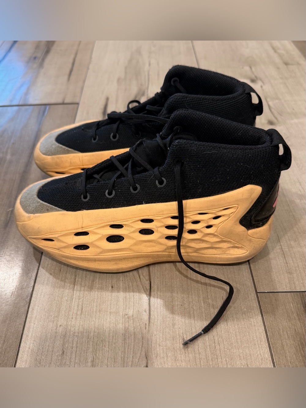 adidas Black and Orange Kids' Athletic Shoes